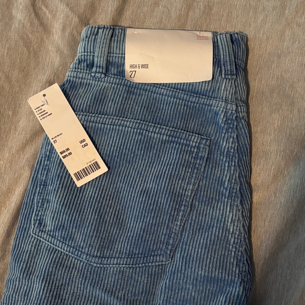 Urban Outfitters Blue Corduroy Wide Leg Pants